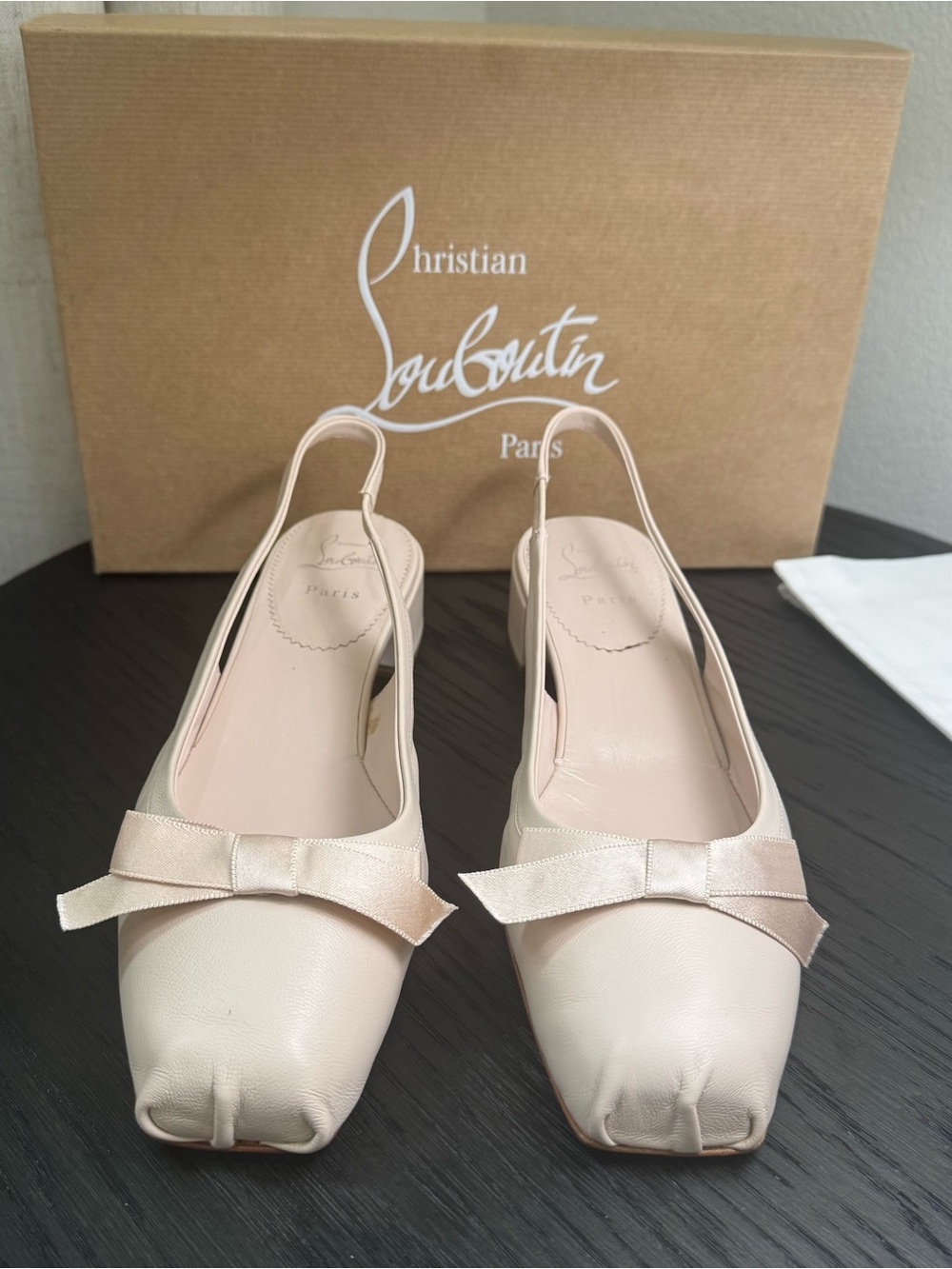 Christian Louboutin Mamaflirt Slingback Ballet Pump Leche 42 - Picture 2 of 12